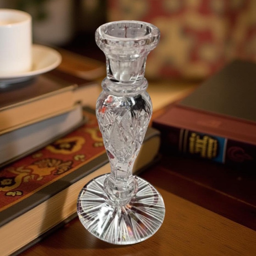 Crystal Candle Holder Elegant Handmade Vintage Excellent condition
